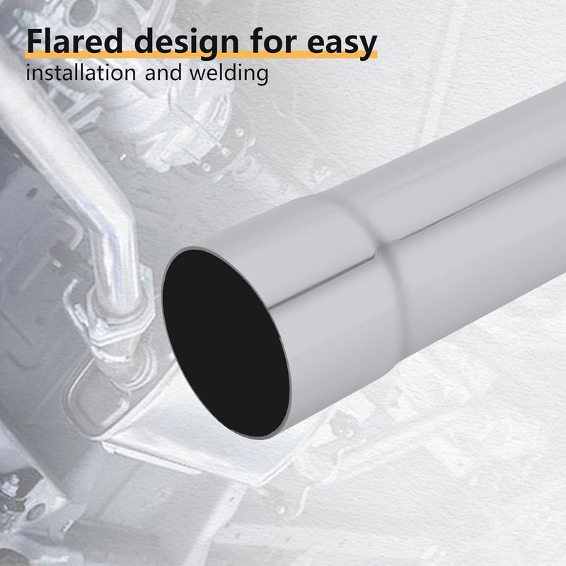 LCGP 3" Custom Mandrel Straight Exhaust Pipe, 30" Long, Made of Mild Steel Fit 3 Inch Exhaust System - Image 5